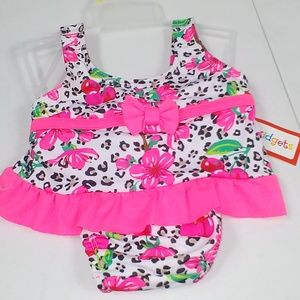 KIDGETS SIZE 24M HOT PINK FLORAL 2 PIECE